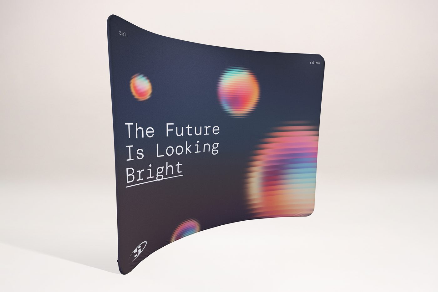 Curved Stretch Fabric Displays example 1